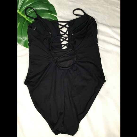 NEW La Blanca Lace Up‎ Island Goddess One-Piece Swimsuit [SZ 10 ] - Picture 5 of 8